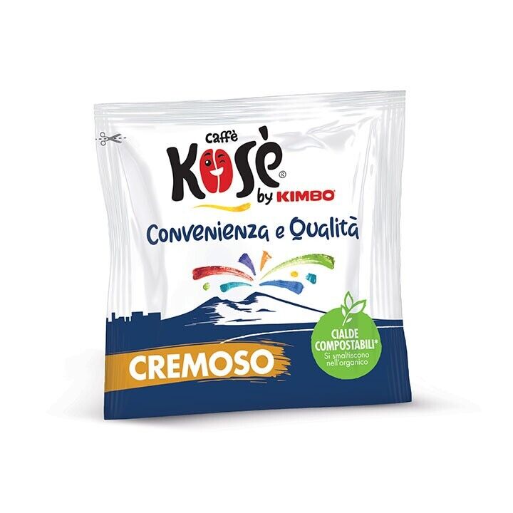 Kosè by Kimbo Cialde Caffè Compostabili ESE Cremoso -Confezione da 50 Cialde