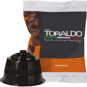 CAFFÈ TORALDO | Compatibile Dolce Gusto* ,Tostato e Torrefatto in Italia | Eccellenza Napoletano (100 Capsule, Miscela Cremosa)