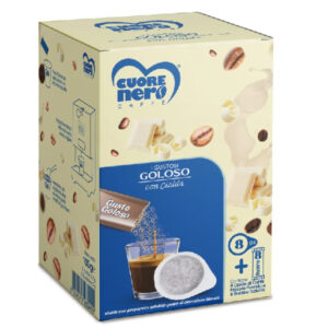 CUORE NERO GOLOSO CON PREPARATO SOLUBILE DA 8PZ GUSTO CIOCCOLATO BIANCO