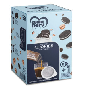 CUORE NERO COOKIES CON PREPARATO SOLUBILE DA 8PZ GUSTO VANIGLIA