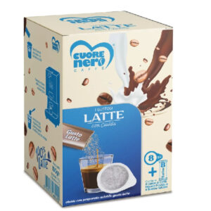 CUORE NERO LATTE CON PREPARATO SOLUBILE DA 8PZ GUSTO LATTE
