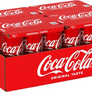 Coca-Cola Original Taste, Tutto il Gusto Originale di Coca-Cola, Lattina 100% riciclabile - 24 Lattine da 330 ml