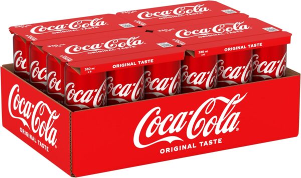 Coca-Cola Original Taste, Tutto il Gusto Originale di Coca-Cola, Lattina 100% riciclabile - 24 Lattine da 330 ml