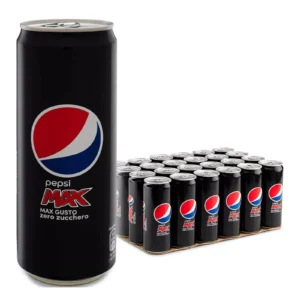 Pepsi Max, Bevanda Analcolica Gusto Cola, Zero Zucchero, Lattina Sleek, Formato da 24x0,33L