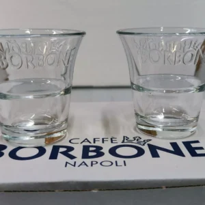 SET COMPOSTO DA 8 BICCHIERINI IN VETRO TRASPARENTE - Caffè BORBONE