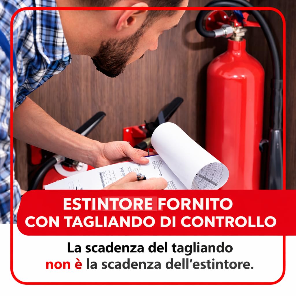 Estintore Idrico a Schiuma litri 6, di nuova costruzione, fornito di staffa +cartello estintore + tagliando di controllo - immagine 3